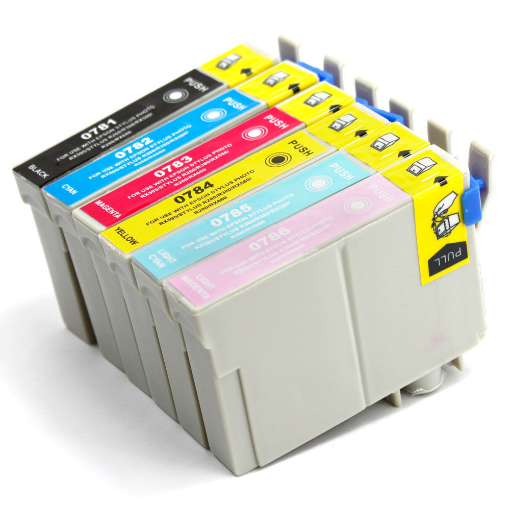 6 Ink Cartridge Compatible Epson 78 T078 (CMYKLCLM)