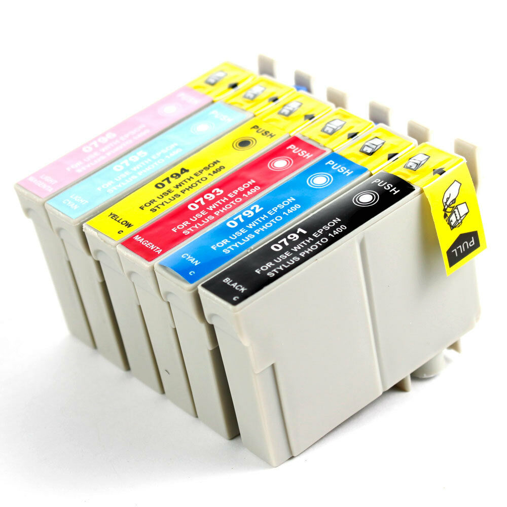 6 Ink Cartridge Compatible Epson 79 T079 XL (CMYKLCLM)