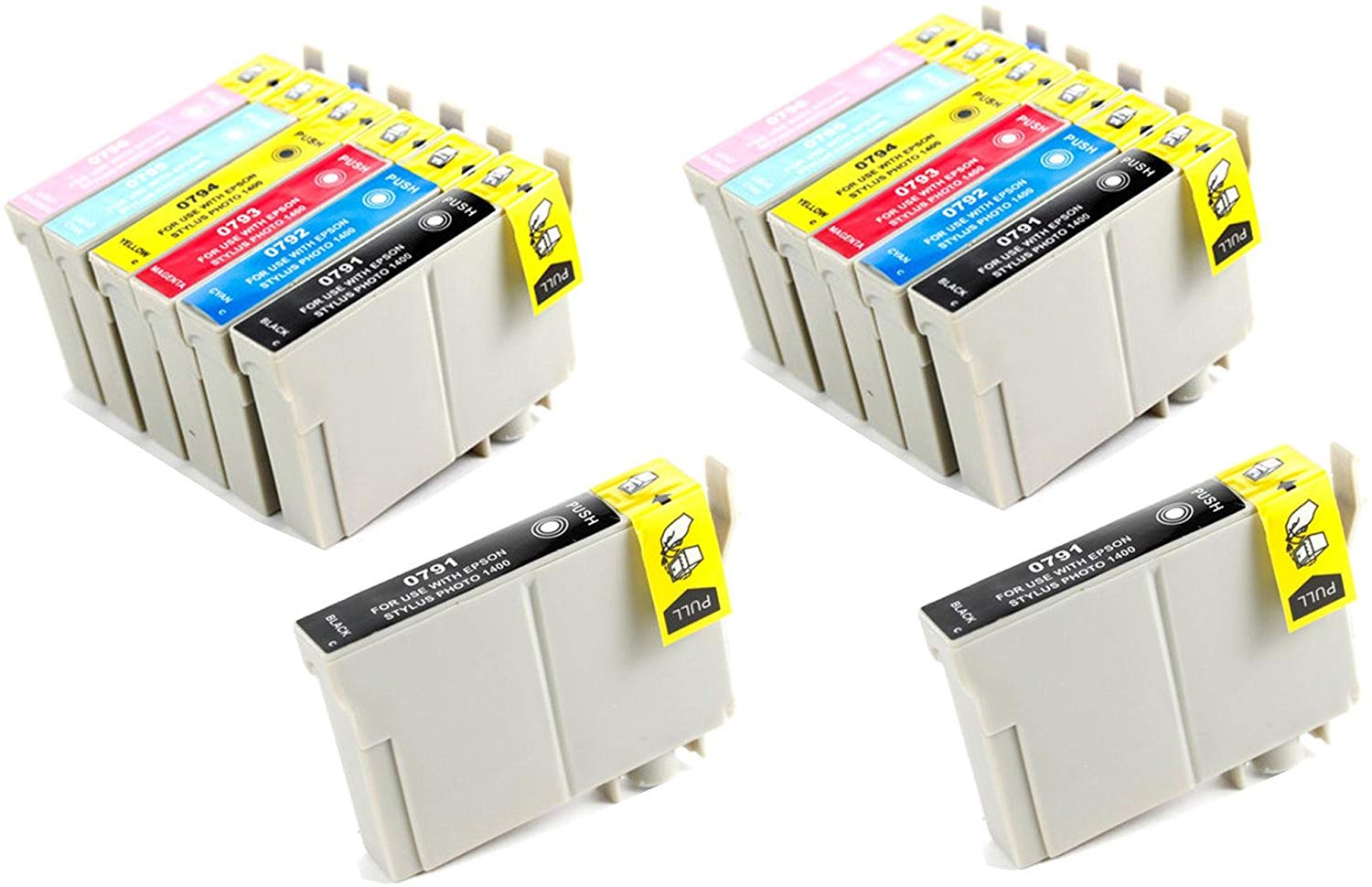 14 Ink Cartridge Compatible Epson 79 T079 XL (CMYKLCLM)