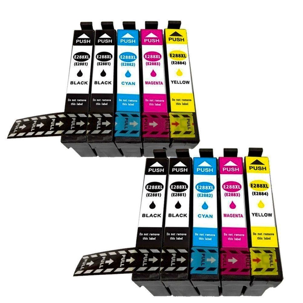 10 Cartouche d'encre Compatible Epson 288XL T288XL (T288XL120 T288XL220 T288XL320 T288XL320) CMYK