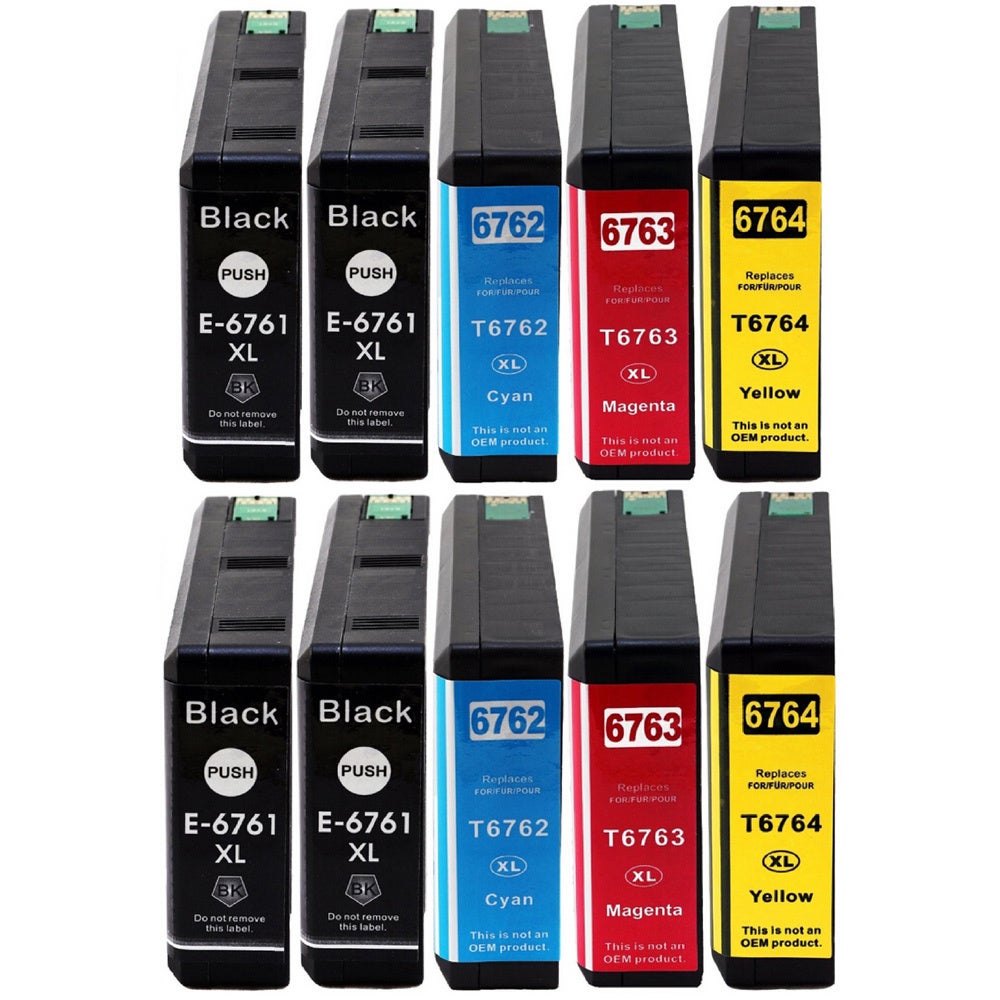 10 Cartouche d'encre Compatible Epson 676XL T676XL (T676XL120 T676XL220 T676XL320 T676XL420) CMYK