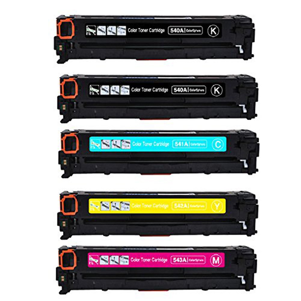 5 Cartouches Laser Compatible HP 125A CB540A CB541A CB542A CB543A (CMYK)